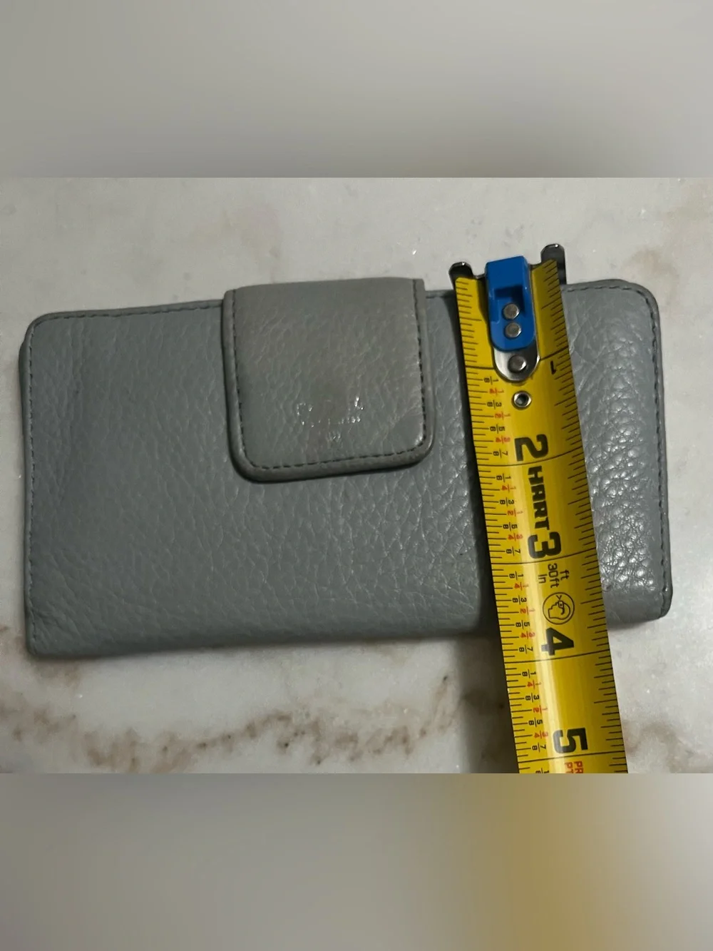 Fossil Pebble-Grain Leather Wallet in Gray
